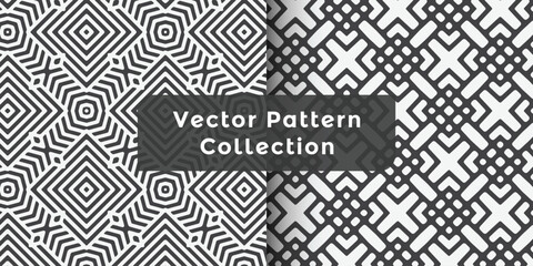 Abstract geometric easy seamless set creative vector symbols textures