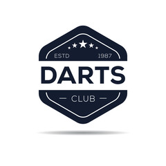 Creative (Darts) Club design, vector illustration.