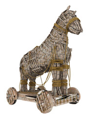 Trojanisches Pferd, Freisteller - 608943289