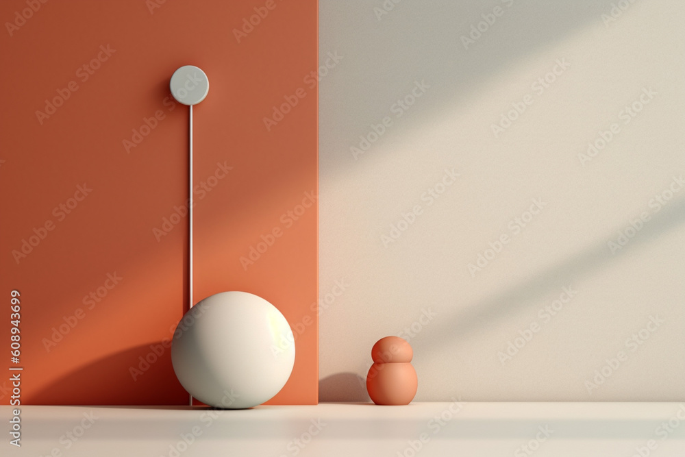 Poster a minimalist composition characterized by clean lines, simplicity, and a limited color palette, crea