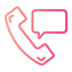 emergency call gradient icon