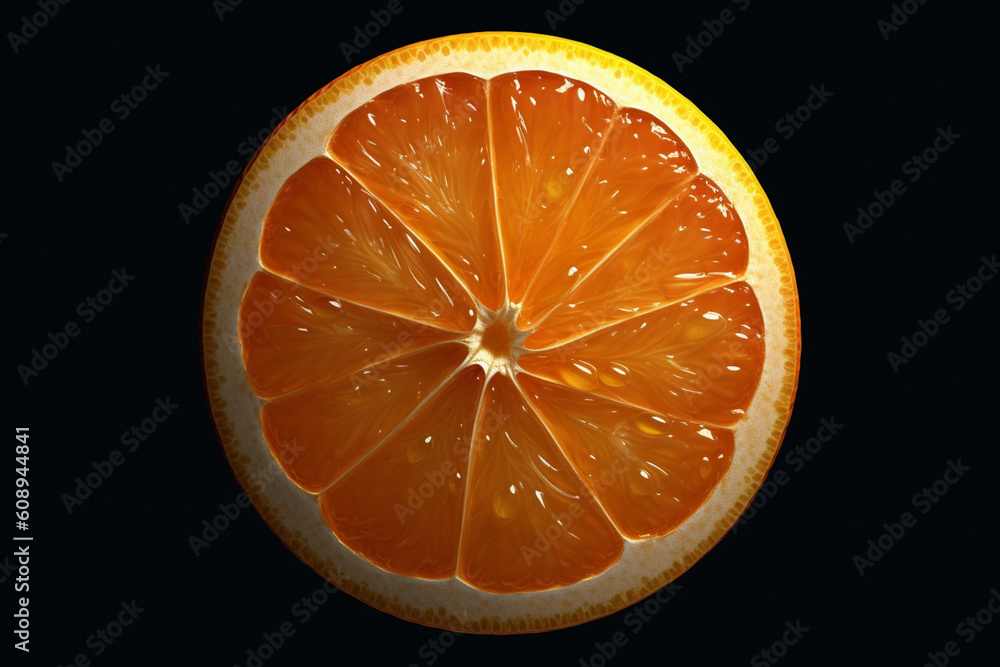 Aufkleber a close-up image of a perfectly segmented orange, with its bright orange flesh and citrusy aroma. ge