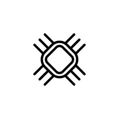 technology chip sign symbol vector