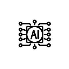 artificial intelligence sign symbol vector
