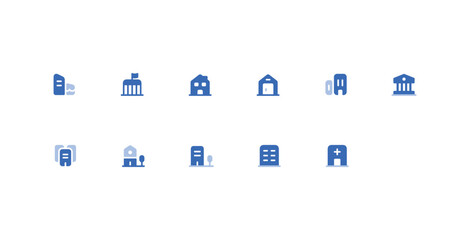 vector illustration of icon sets building 