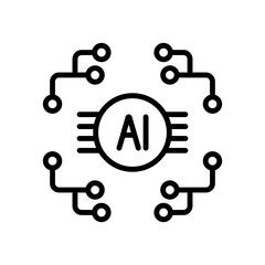 artificial intelligence sign symbol vector