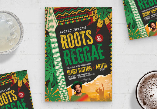 Reggae Flyer Poster Template Layout