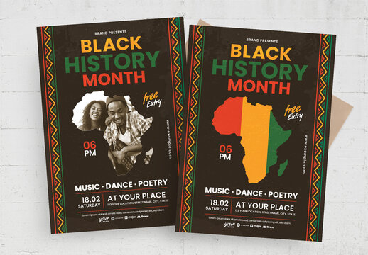 Black History Month Juneteenth Africa Flyer Poster Template