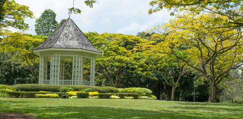 Pavillon im Botanischen Garten von Singapur