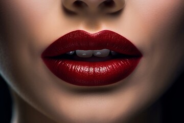 Fototapeta premium close up portrait of woman lips