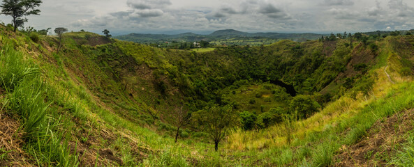 One of craters in the crater lakes region near Fort Portal, Uganda