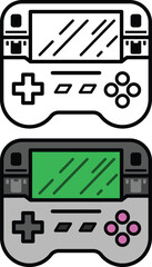 Modern game console clipart simple style vector image