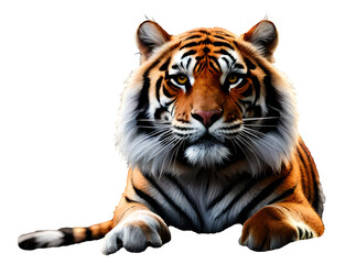 Fototapeta premium Tiger on a transparent background, , Generative AI