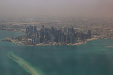 Fototapeta premium Aerial view of Doha, Qatar