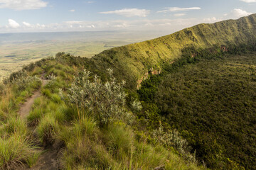 Fototapeta na wymiar Crater rim of Longonot volcano, Kenya
