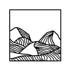 Abstract Mountain Landscape 