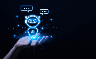 robot intelligent digital chatbot chat assistant robot customer ai artificial intelligence...