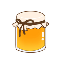 Honey jar,glass jar with honey,vector,illustration