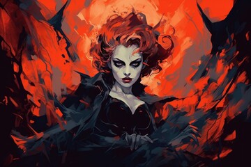 Female Vampire Illustration