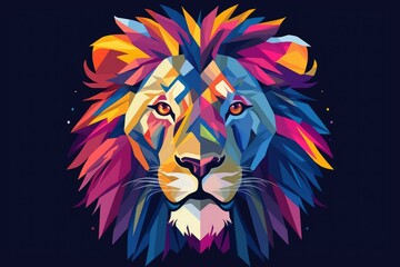 Dynamic and Elegant Lion Art