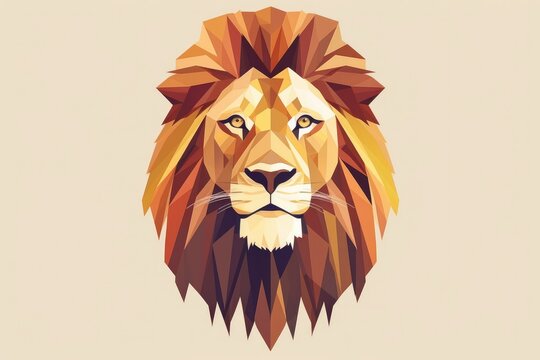 Animated Minimalist Lion Art