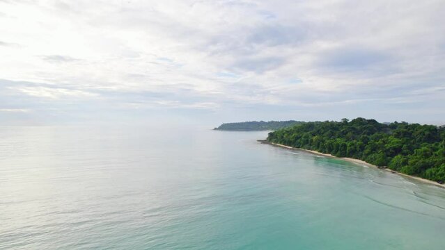 Aerial view of Island coastline.
The Andaman Islands are home to a number of animals, many of them endemic. AndamanNicobar islands are home to 10% of all Indian fauna species.