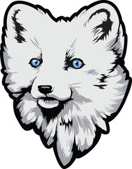 Fox Face Illustration. Wild. Forest. Vector