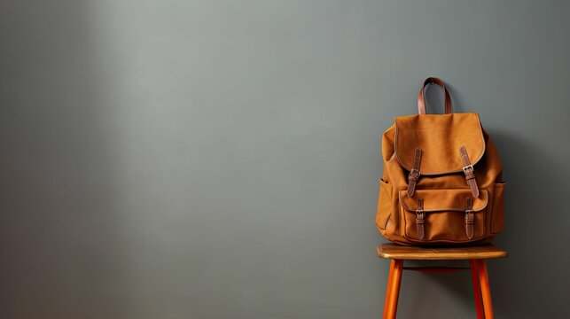 Continuing the Journey: Backpack Hanging on Chair, Returning to College