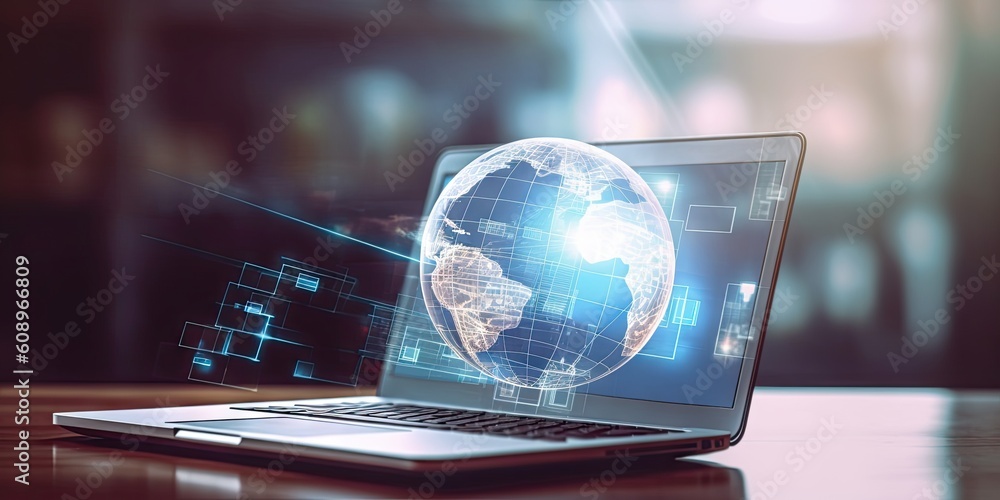 Aufkleber virtual business. online communication and networking concepts. technology in the modern world. expl