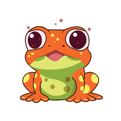 Frog with orange and blue color