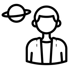 male space scientist icon