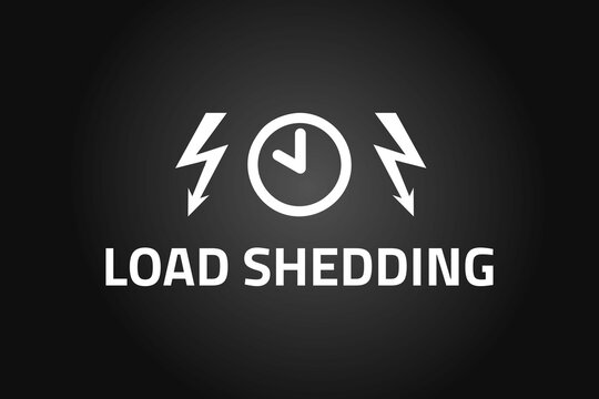Load shedding icons with clock