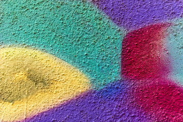 Beautiful bright colorful street art graffiti background. Abstract creative spray drawing fashion colors on the walls of the city. Urban Culture gradient texture, copyspace backdrop