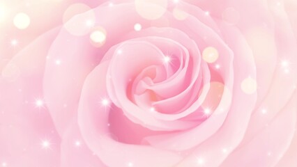 Glitter with pink rose petals background