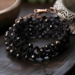 black necklace   ,Generative AI