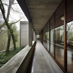 corridor view ,nature  ,Generative AI