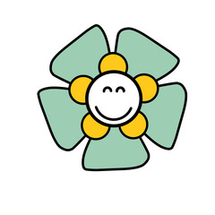 Groovy Flower Illustration 
