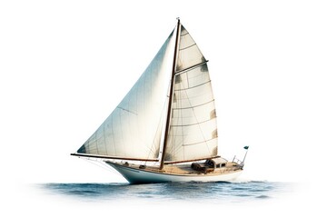 Fototapeta premium Sailboat isolated on white background. Generative Ai