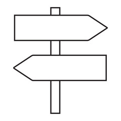 blank sign isolated on white