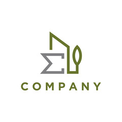 Modern sigma real estate logo illustration design