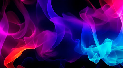 Abstract colorful smoke wallpaper background for desktop, Generative AI.