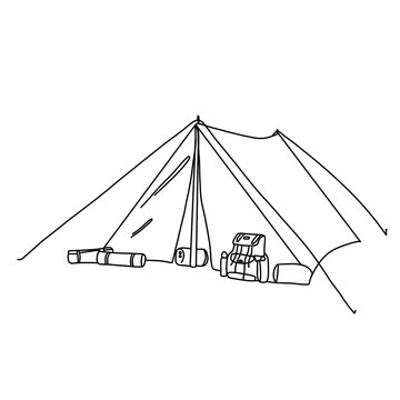 recommend clip art: Camping clipart, doodle camper adventure - great for printing.Doodle element isolated on white backgound.