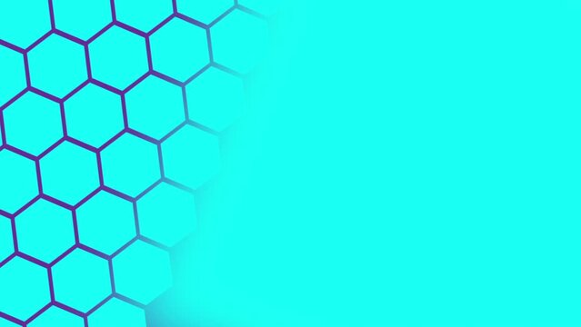 Aqua grid hexagon for background nft, crypto, tech, etc - Powered by Adobe