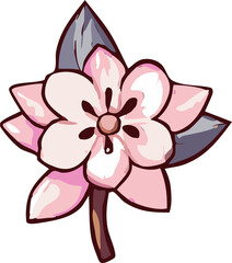 Blooming flower png graphic clipart design