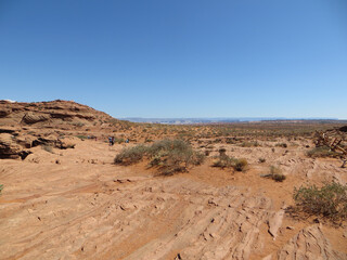 Horseshoe Bend Trail at the Glen Canyon National Recreation Area in Arizona, USA.