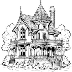 Castle Line Art