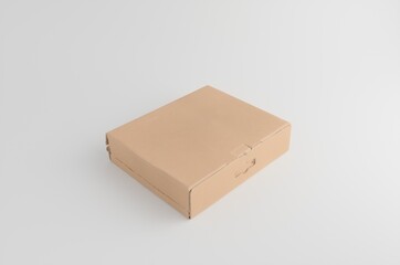 Corrugated Cardboard Box Mockup 3D Illustration