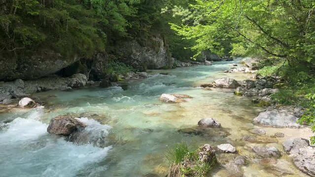 Soca river landscape in Slovenia