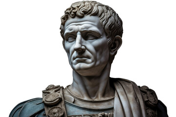 Illustrator of Julius Caesar Statue. Gaius Julius Caesar was a Roman general and statesman. - obrazy, fototapety, plakaty