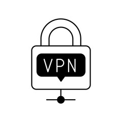 Vpn Lock Vector Icon

